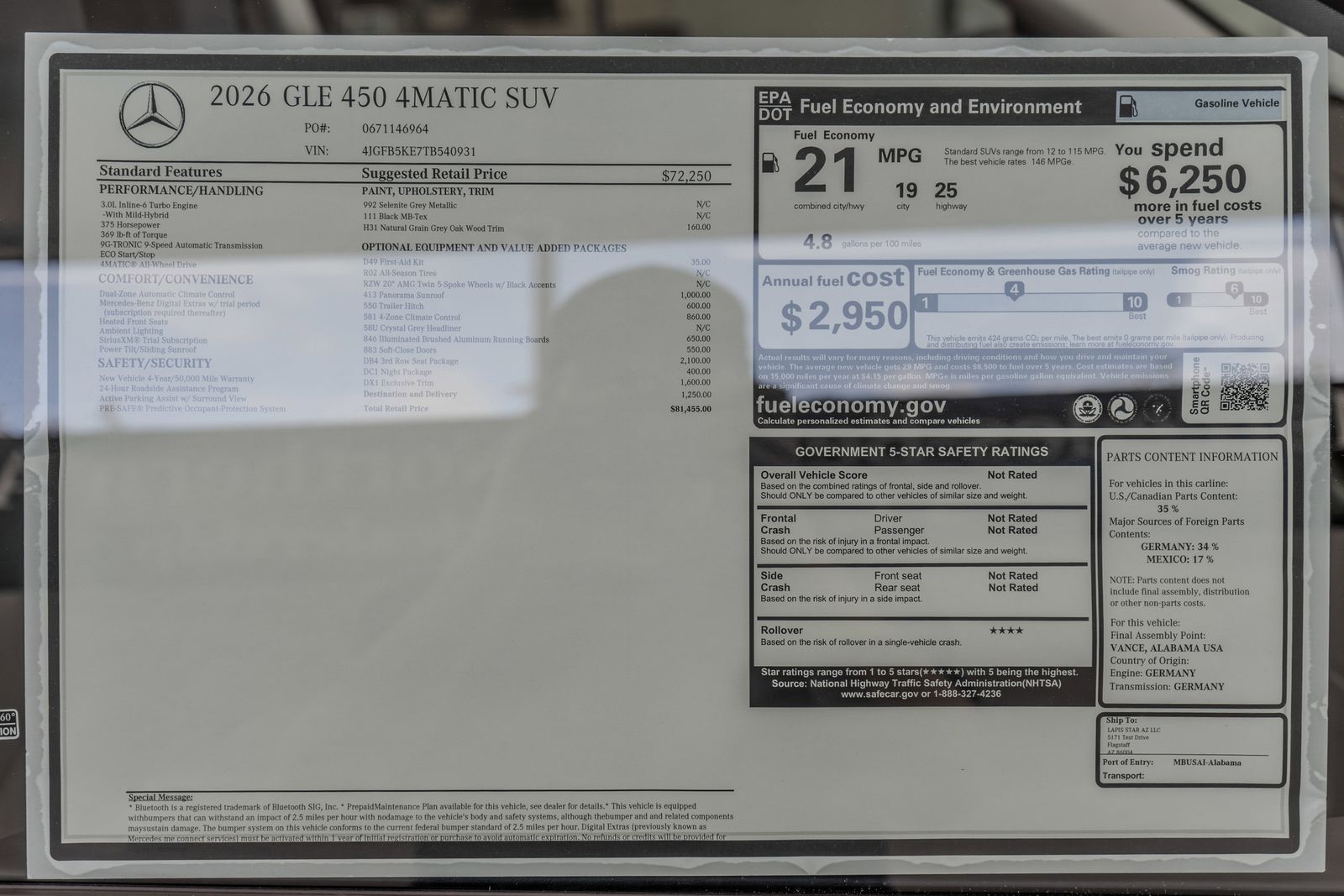 2026 Mercedes-Benz GLE GLE 450 — full photo 36 of 36