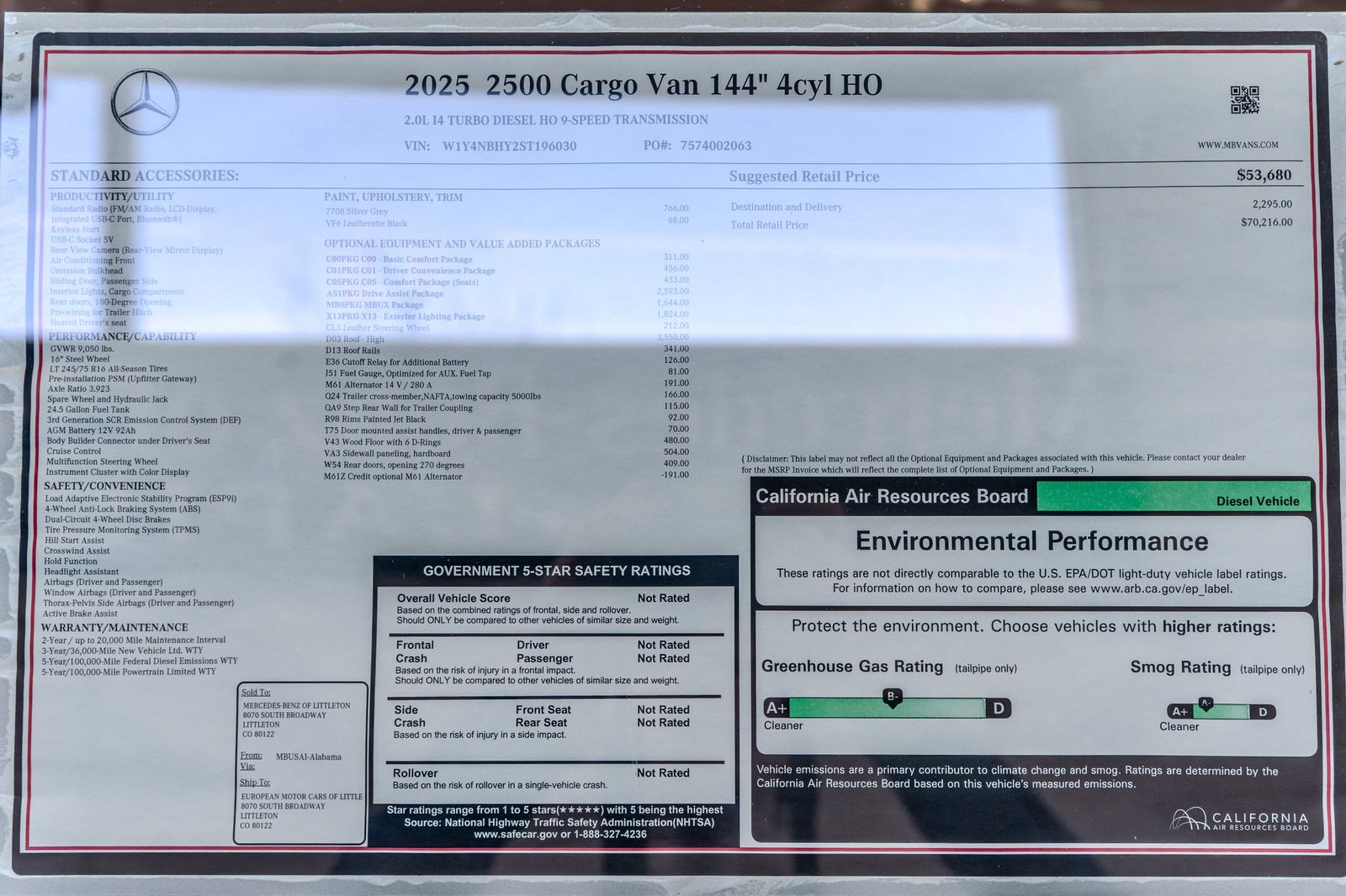 2025 Mercedes-Benz Sprinter 2500 Cargo 144 WB — full photo 34 of 34
