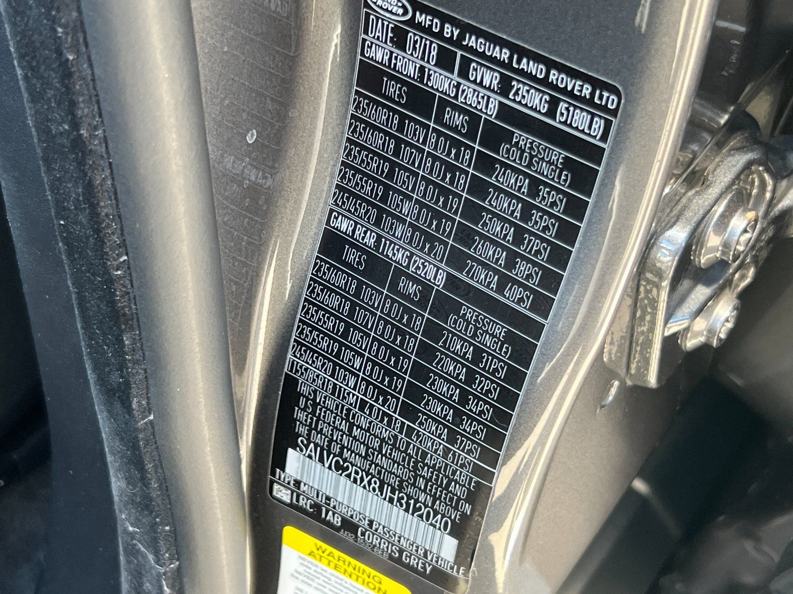 2018 Land Rover Range Rover Evoque Landmark Edition — full photo 28 of 28