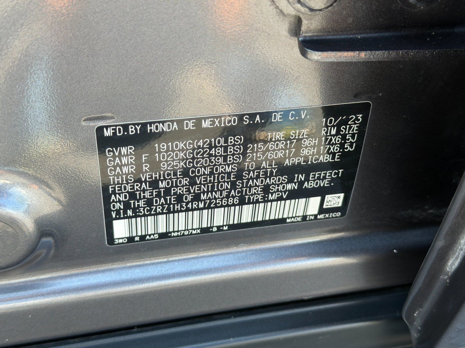 2024 Honda HR-V LX — foto completa 28 de 28