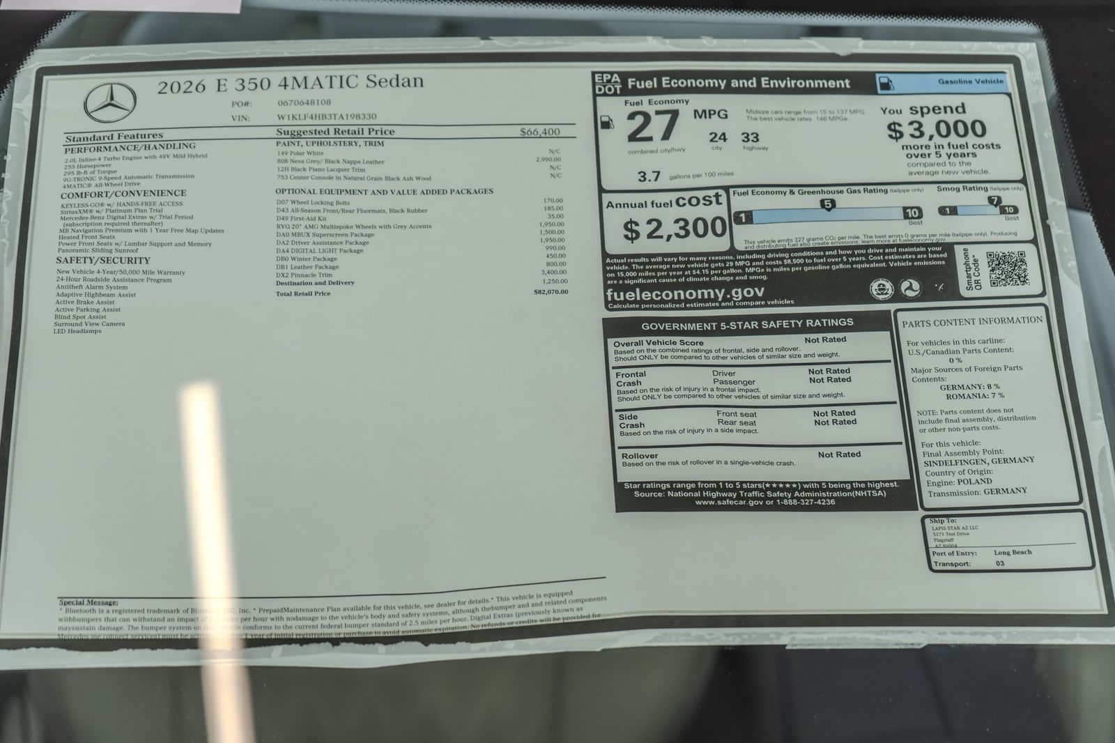 2026 Mercedes-Benz E-Class E 350 — foto completa 36 de 36
