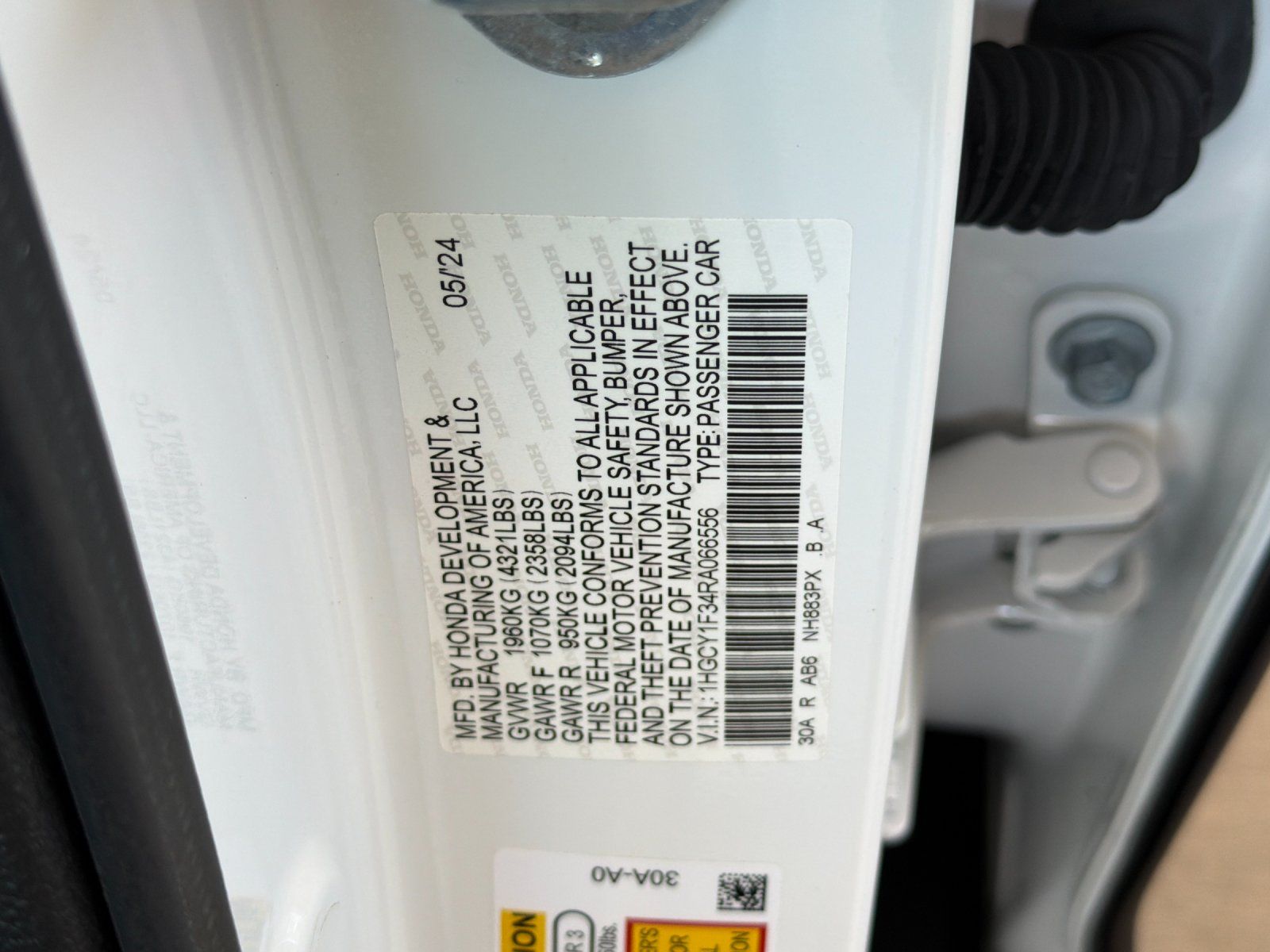 2024 Honda Accord EX — foto completa 27 de 27