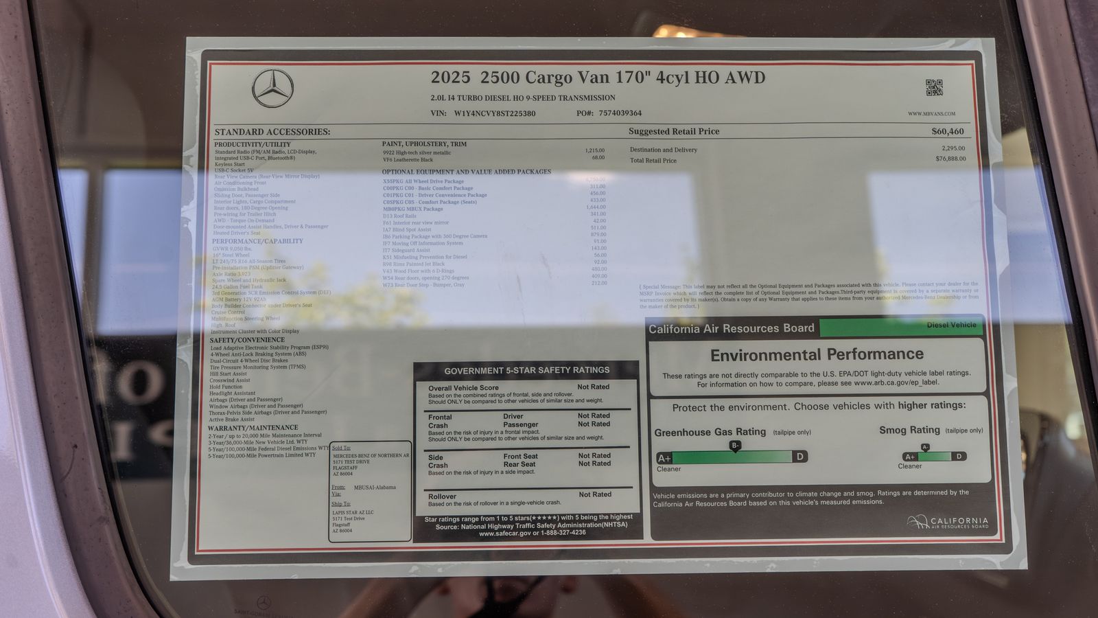 2025 Mercedes-Benz Sprinter 2500 Cargo 170 WB — foto completa 36 de 36