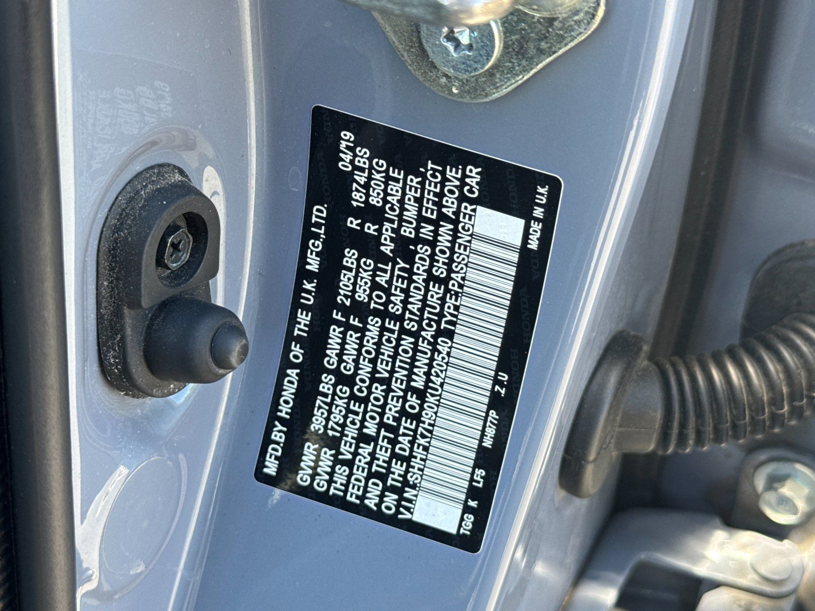 2019 Honda Civic Sport Touring — full photo 28 of 28